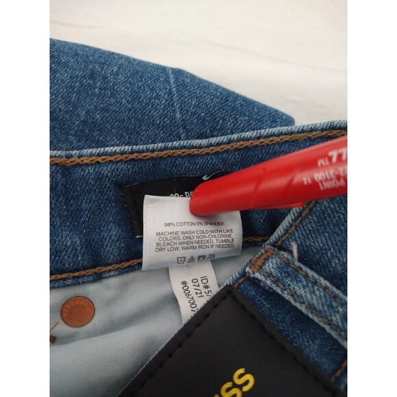 Express 90's Boot High Rise Women's sz 4R Medium/Dark Wash Blue Denim jeans y2k - Picture 10 of 11